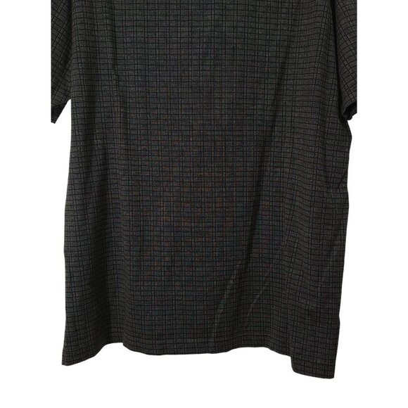 David Taylor Black Grid Polo Shirt Short Sleeve Lightweight Men's - Picture 4 of 5